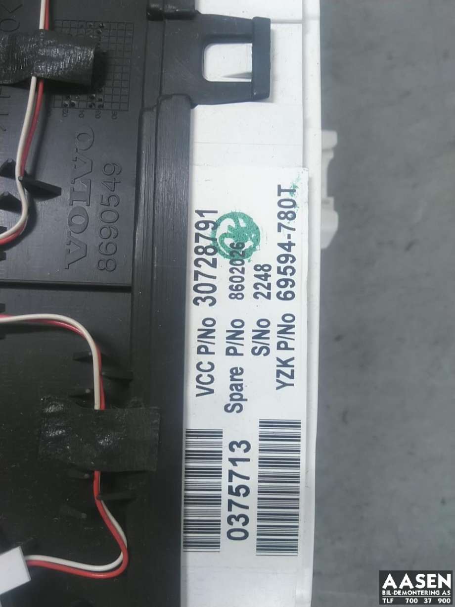 Instrumentpanel til Volvo XC70 2005-2007 (Type I, Fase 2)  