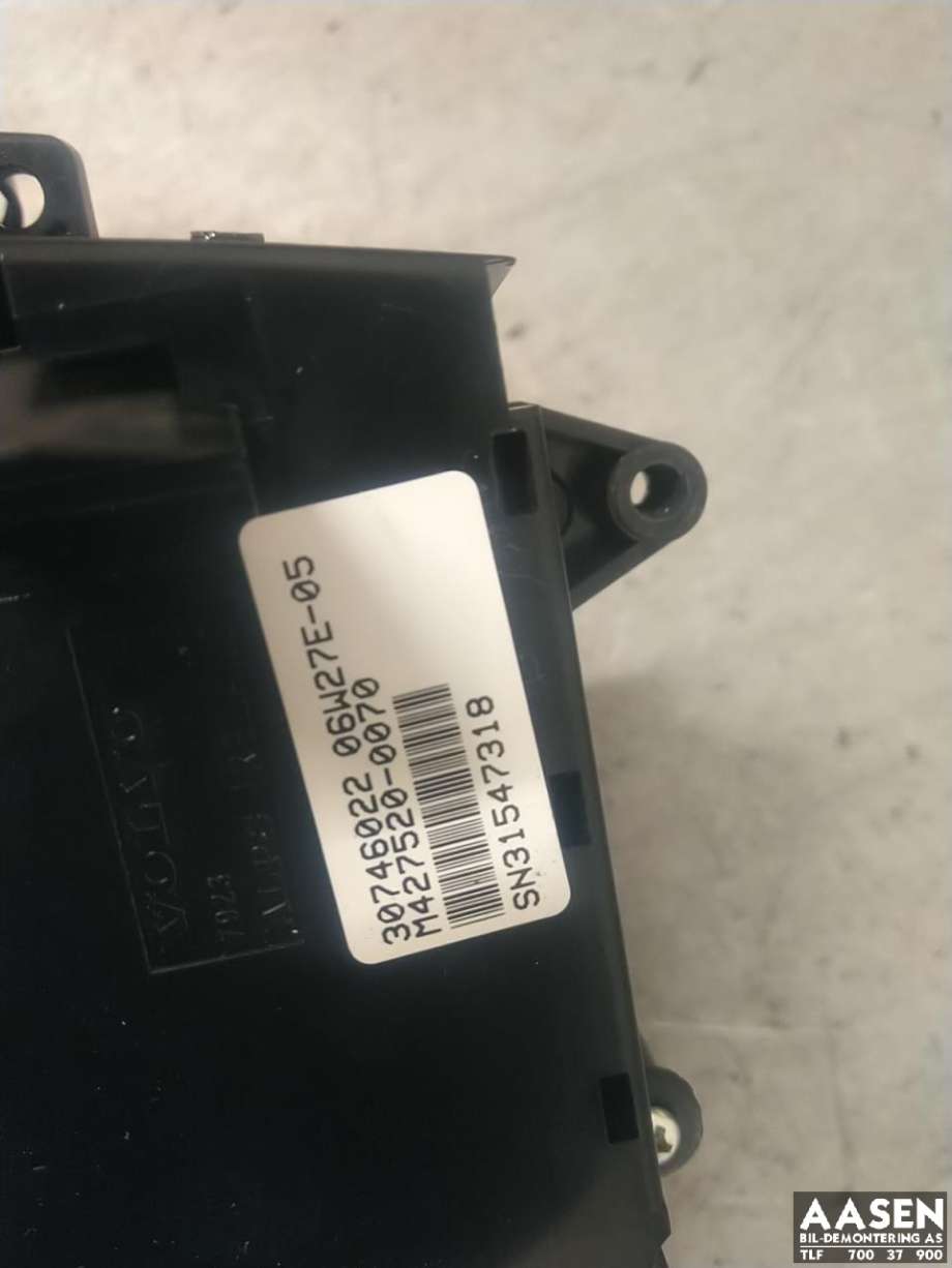 Varmeapparat betjening til Volvo XC70 2005-2007 (Type I, Fase 2)