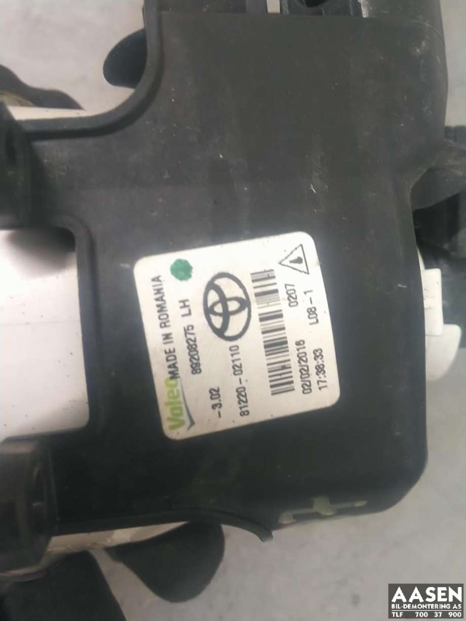 Tåkelykt venstre foran til Toyota Yaris 2014-2020 (Type III, Fase 2)