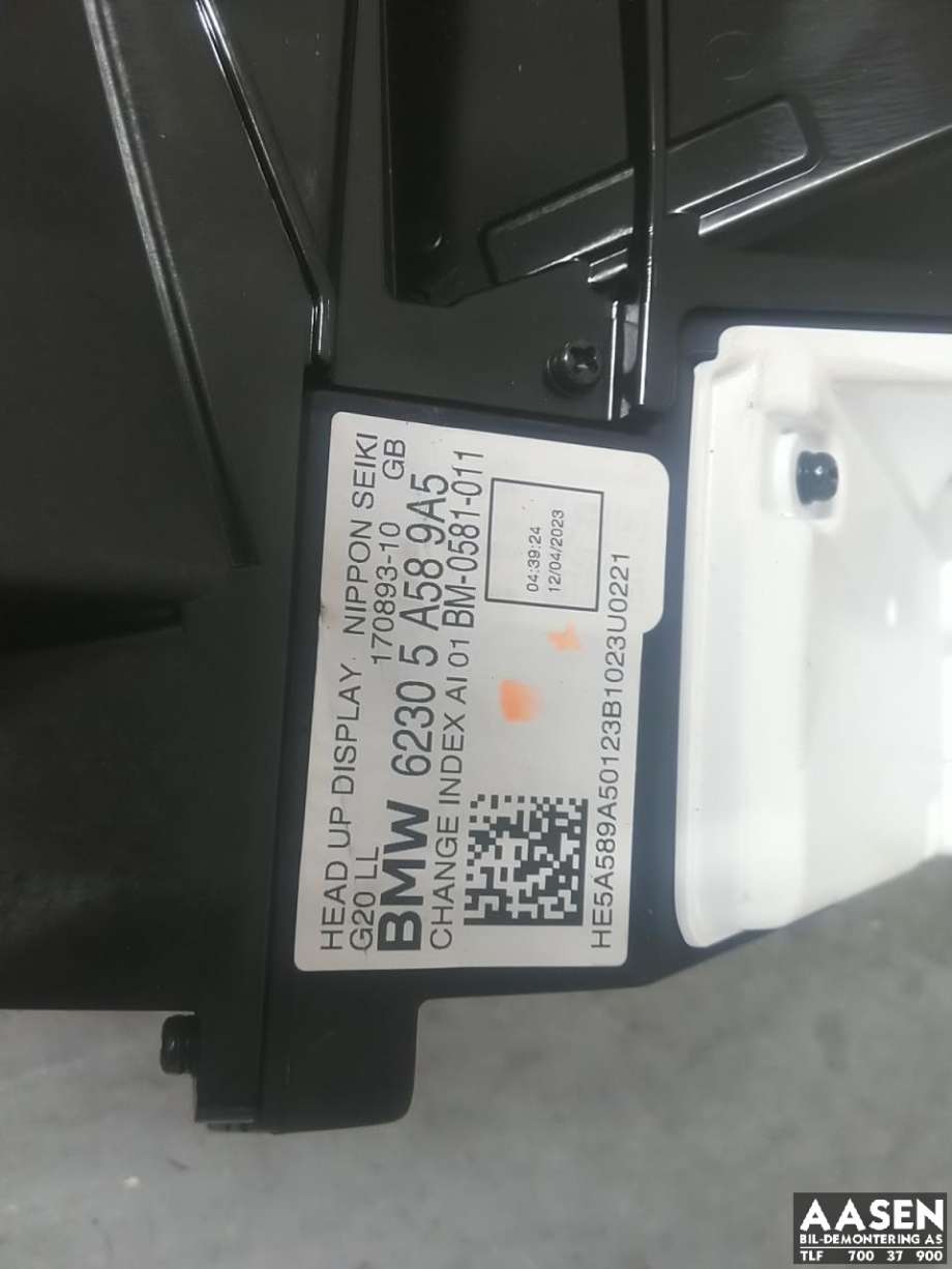 Instrument head-up display (HUD) til BMW i4 2021-->> (G26) (G26) (62 30 5 A58 9A5|)