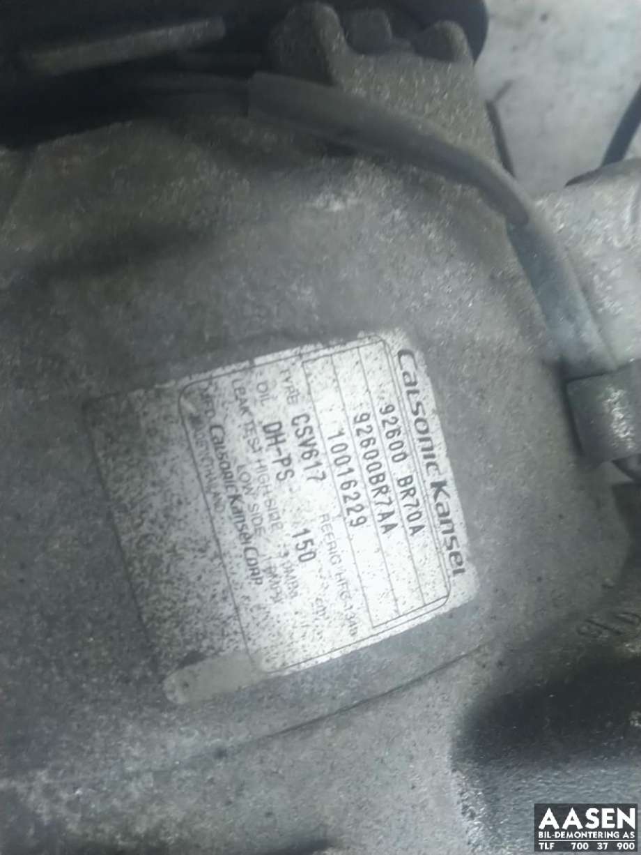 Aircondition kompressor til Nissan Qashqai 2010-2014 (Type I, Fase 2)  