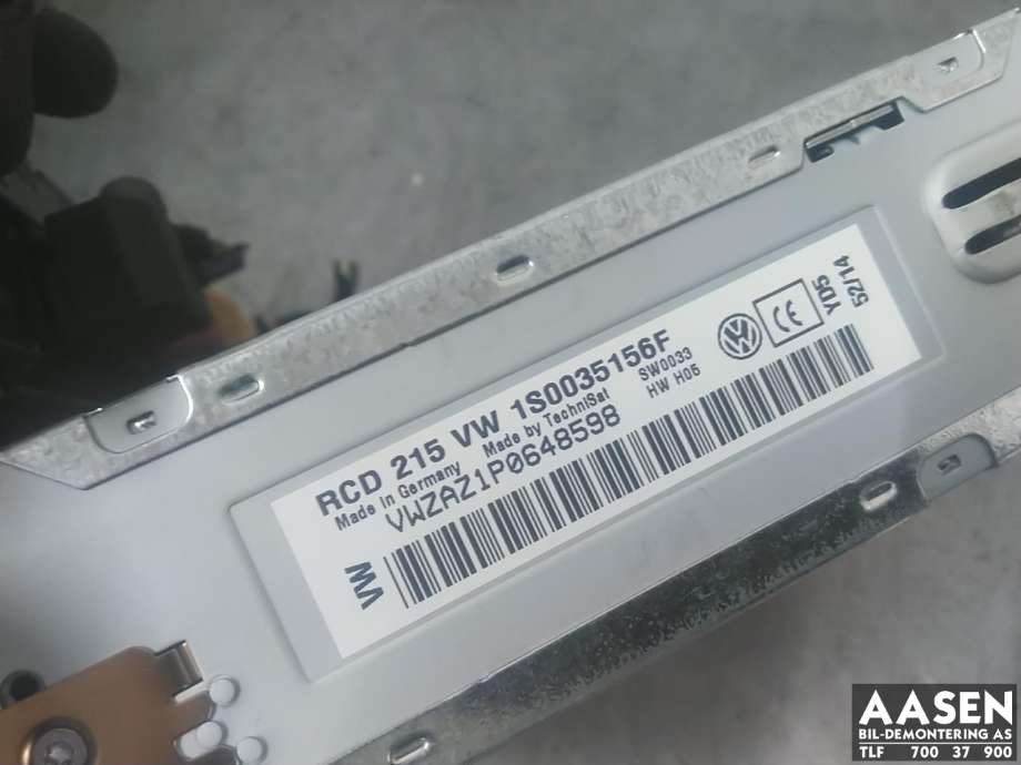 Bilstereo til VW E-Up 2013-2019  