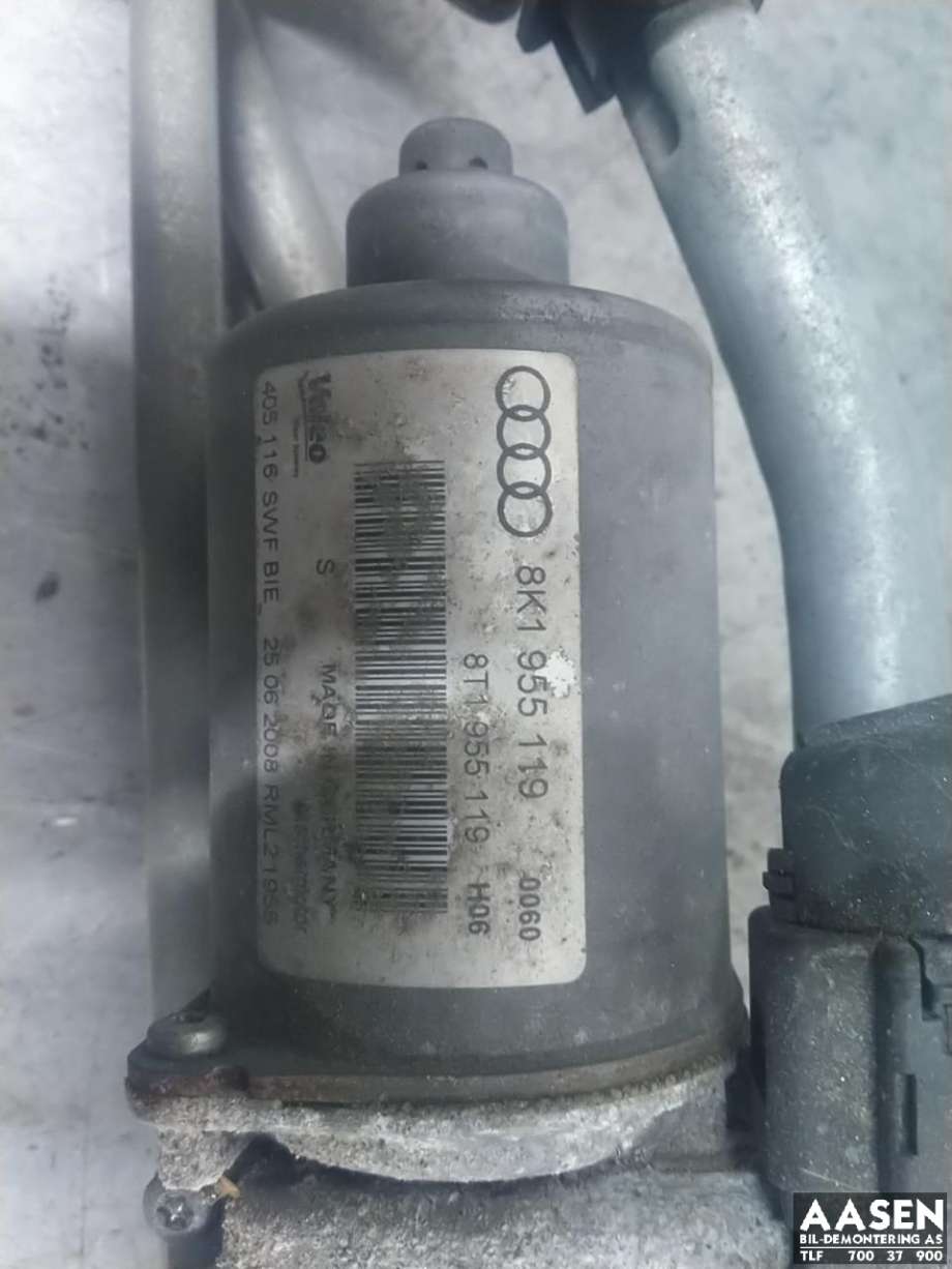 Viskermotor frontrute komplett m/overføring til Audi A4 2007-2014 (Type IV) (B8) (B8)