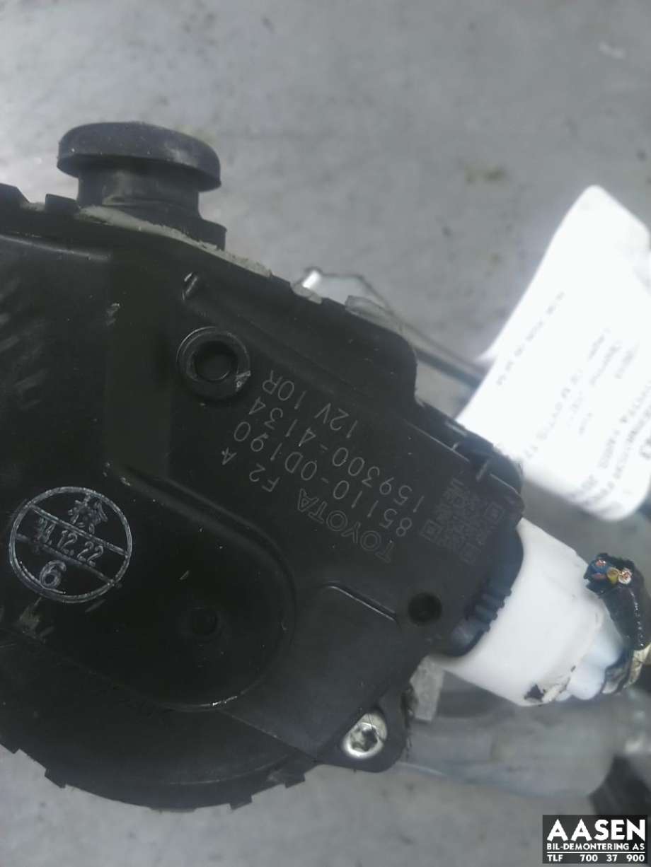 Viskermotor frontrute komplett m/overføring til Toyota Yaris 2014-2020 (Type III, Fase 2)