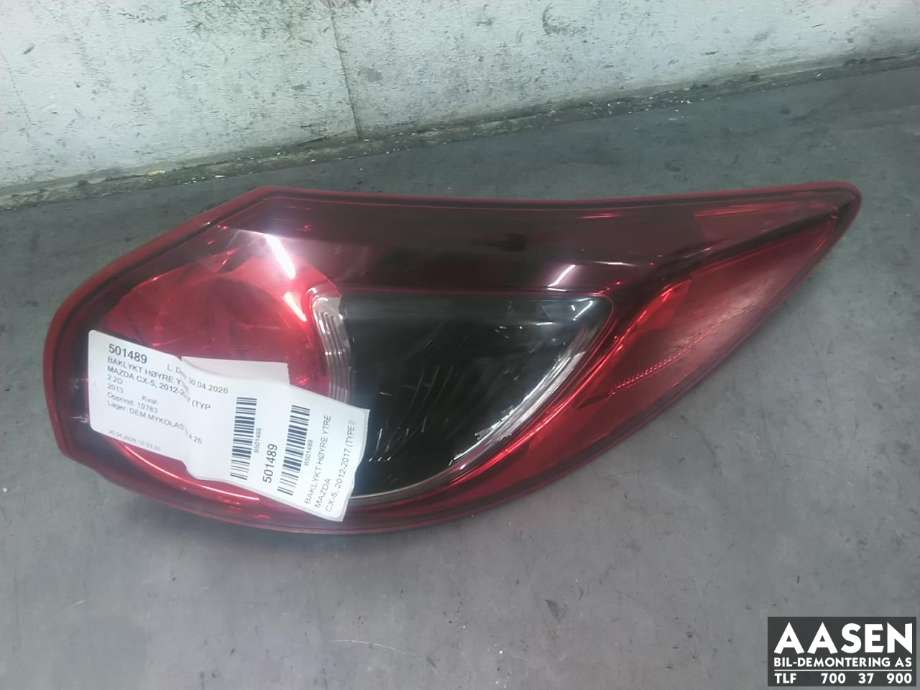 Baklykt høyre ytre til Mazda CX-5, 2012-2017 (Type I)  