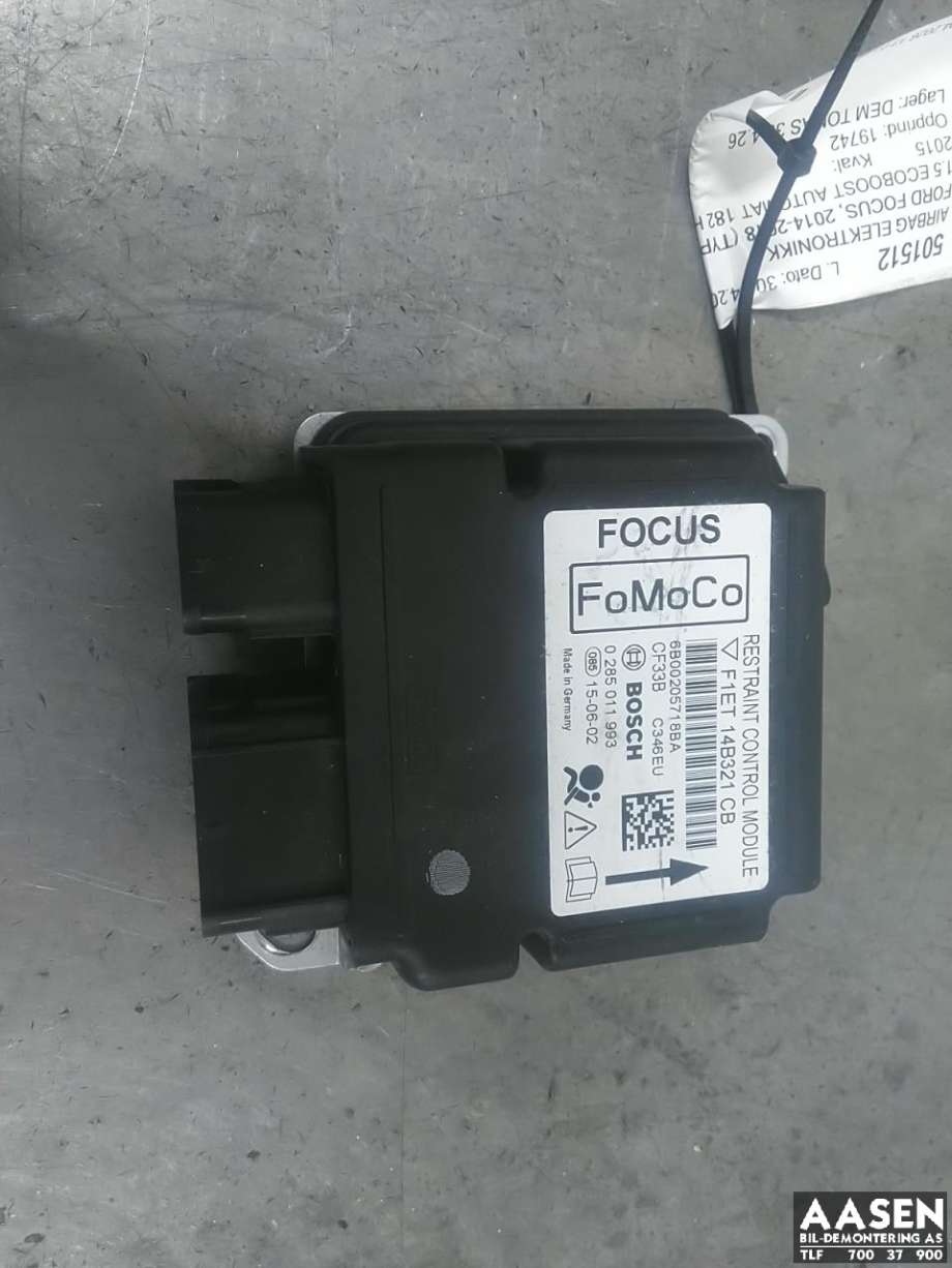 Airbag elektronikk til Ford Focus, 2014-2018 (Type III, Fase 2)
