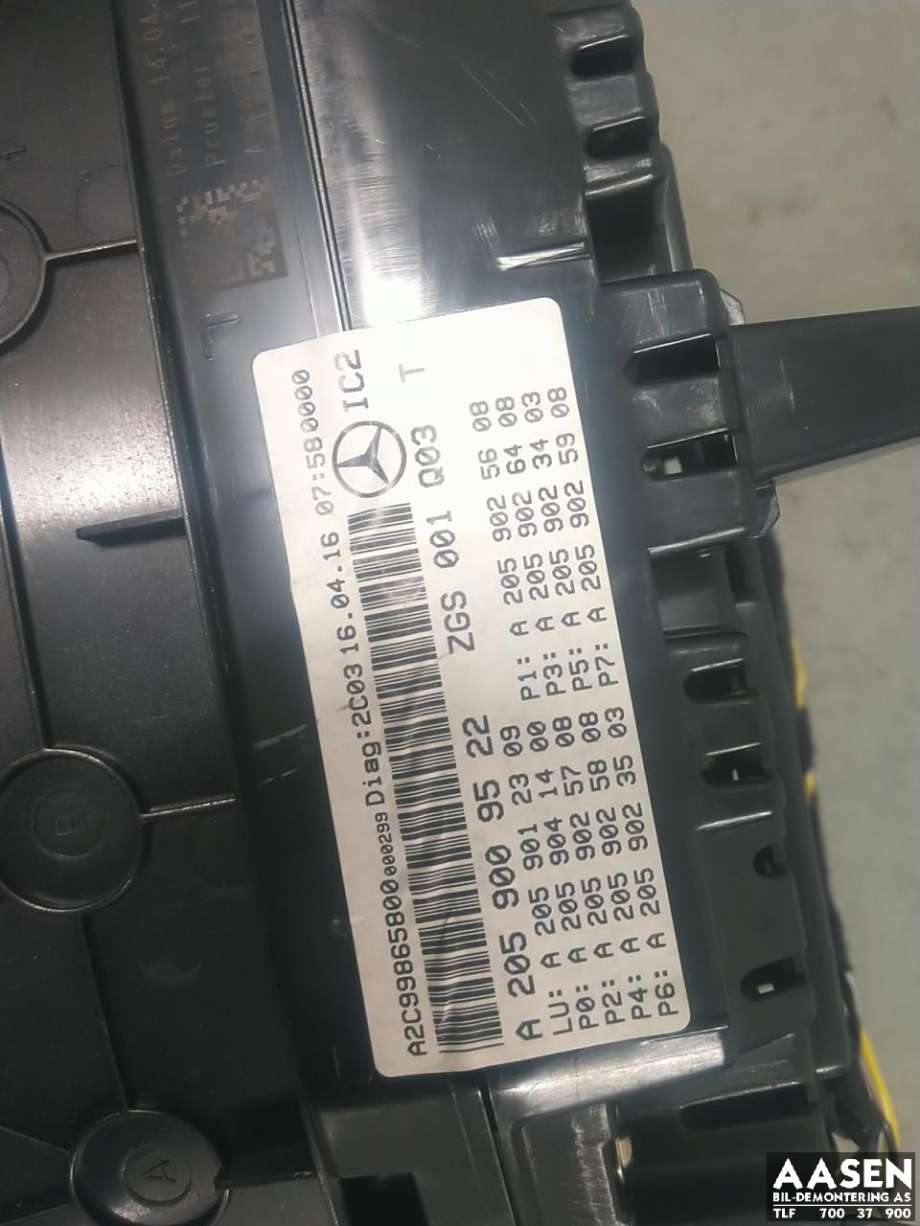 Instrumentpanel til Mercedes GLC 2015-2022 (X253) (X253)