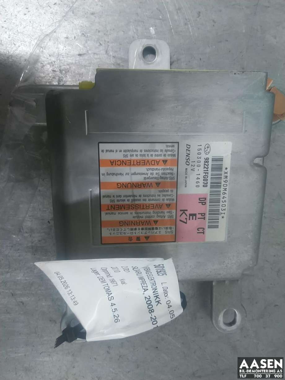 Airbag elektronikk til Subaru Impreza, 2008-2012 (Type III)  