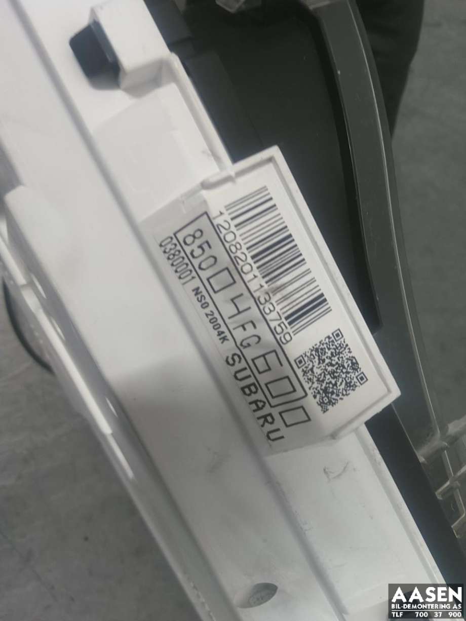 Instrumentpanel til Subaru Impreza 2008-2012 (Type III)  