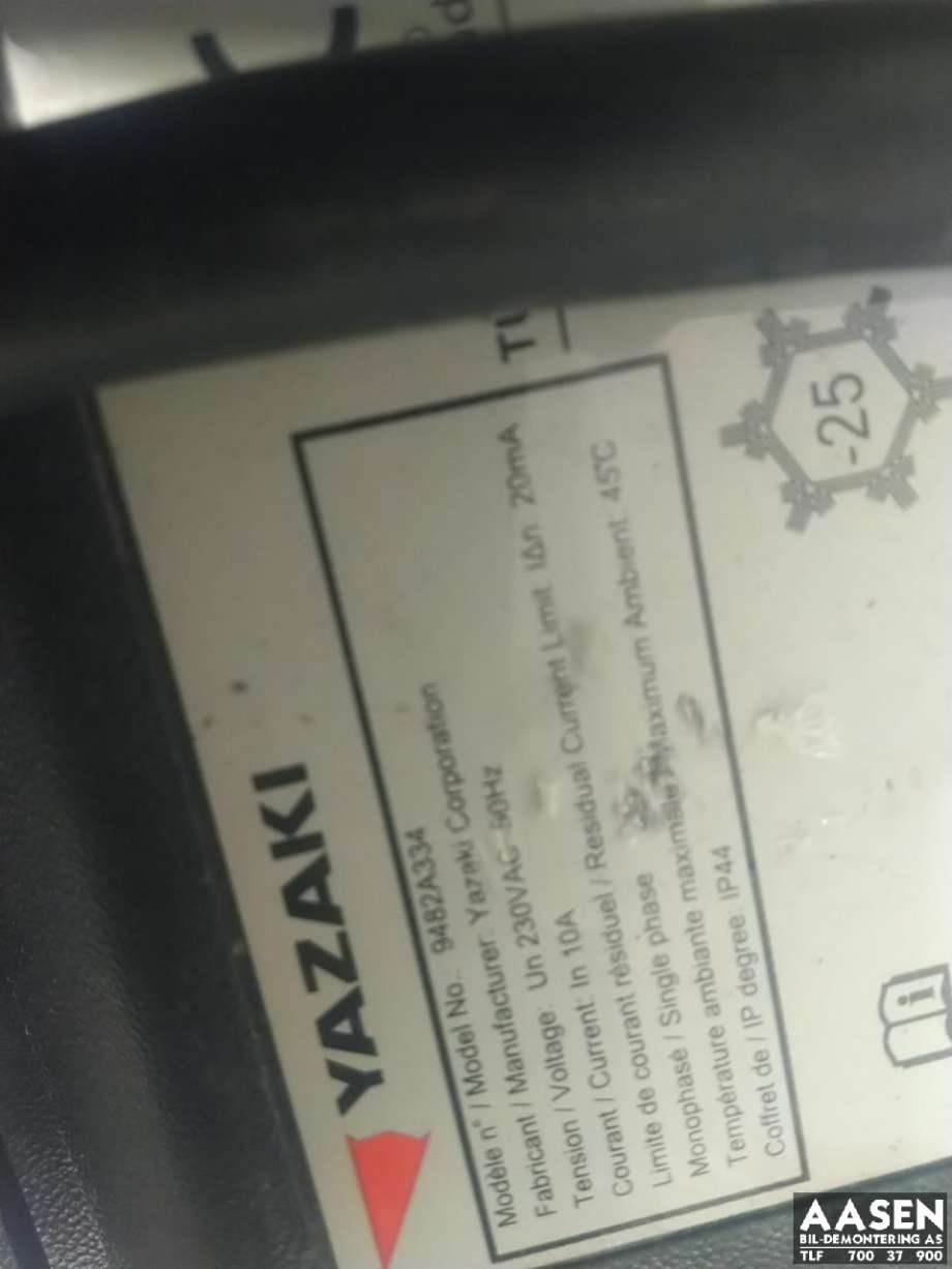 Batterilader kabel til Mitsubishi Outlander 2015-->> (Type III, Fase 2)  