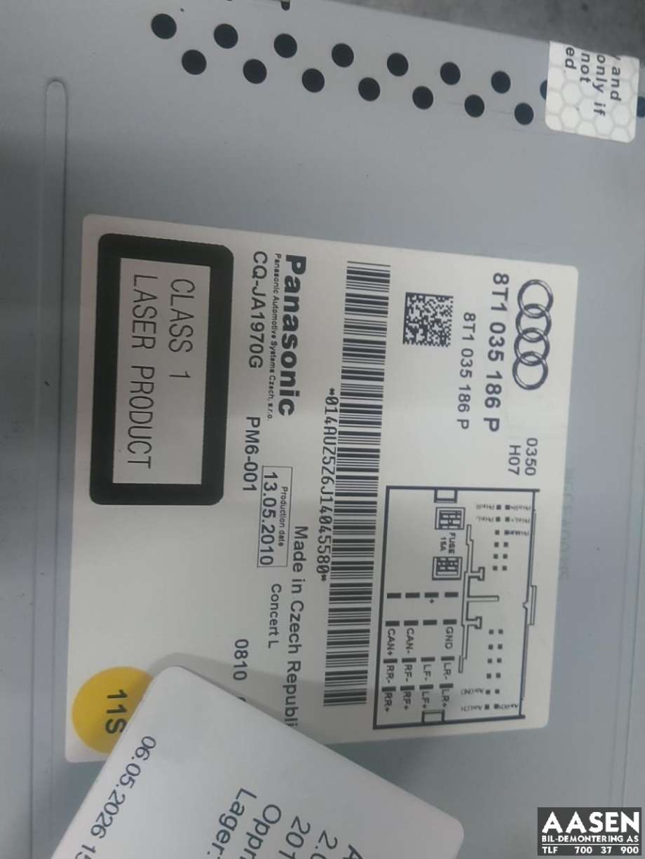 Bilstereo til Audi A5 2007-2016 (Type I)