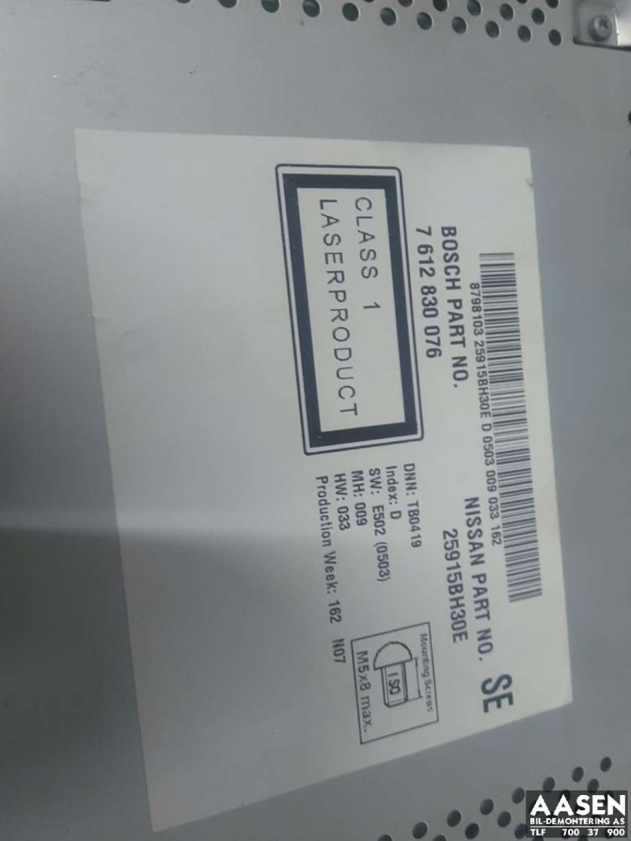 Bilstereo navigasjon til Nissan Qashqai 2010-2014 (Type I, Fase 2)