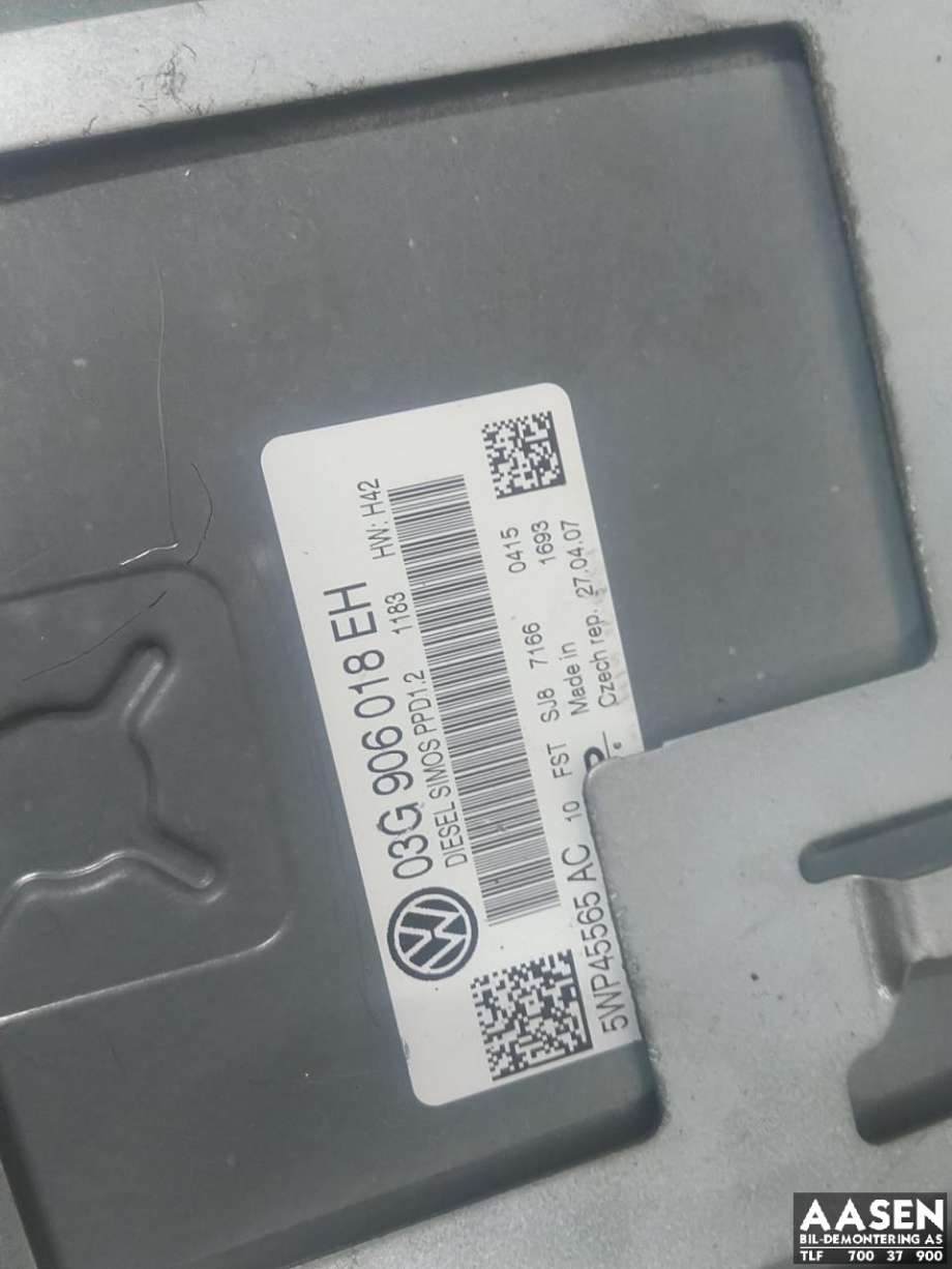 Styreenhet motor til VW Touran 2007-2010 (Type I, Fase 2)