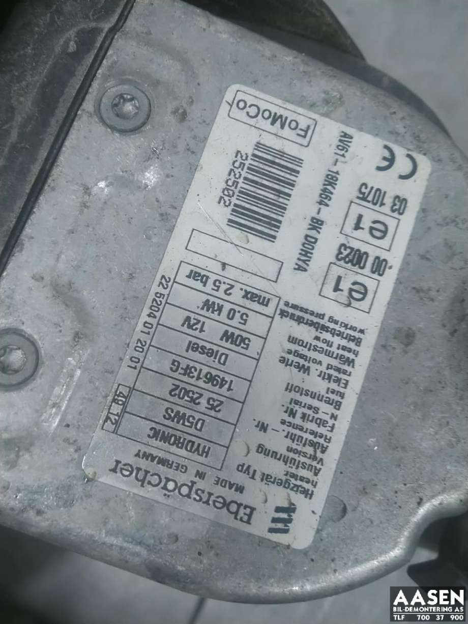 Dieselvarmer til Ford Kuga 2013-2019  