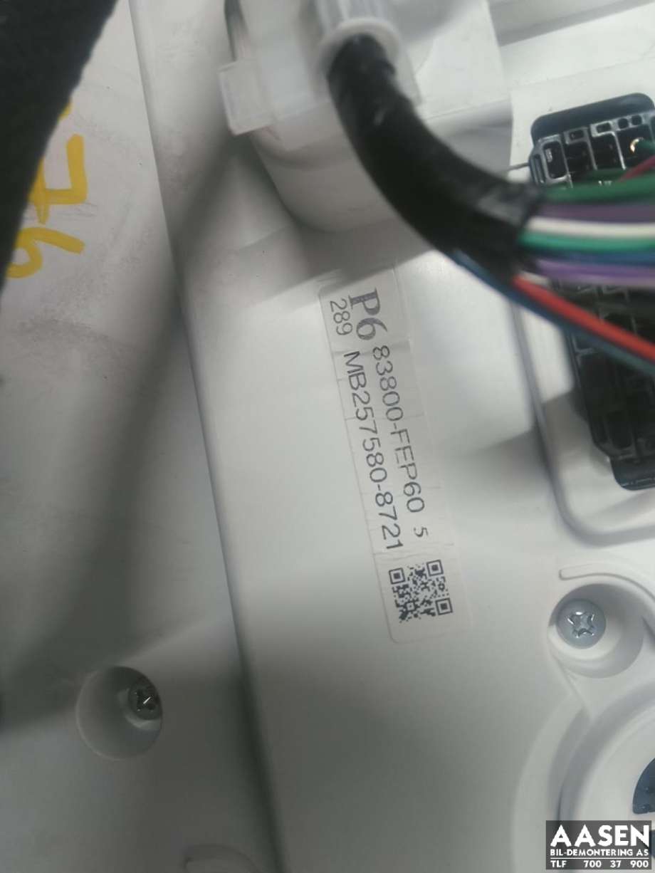 Instrumentpanel til Toyota Corolla 2019-->>