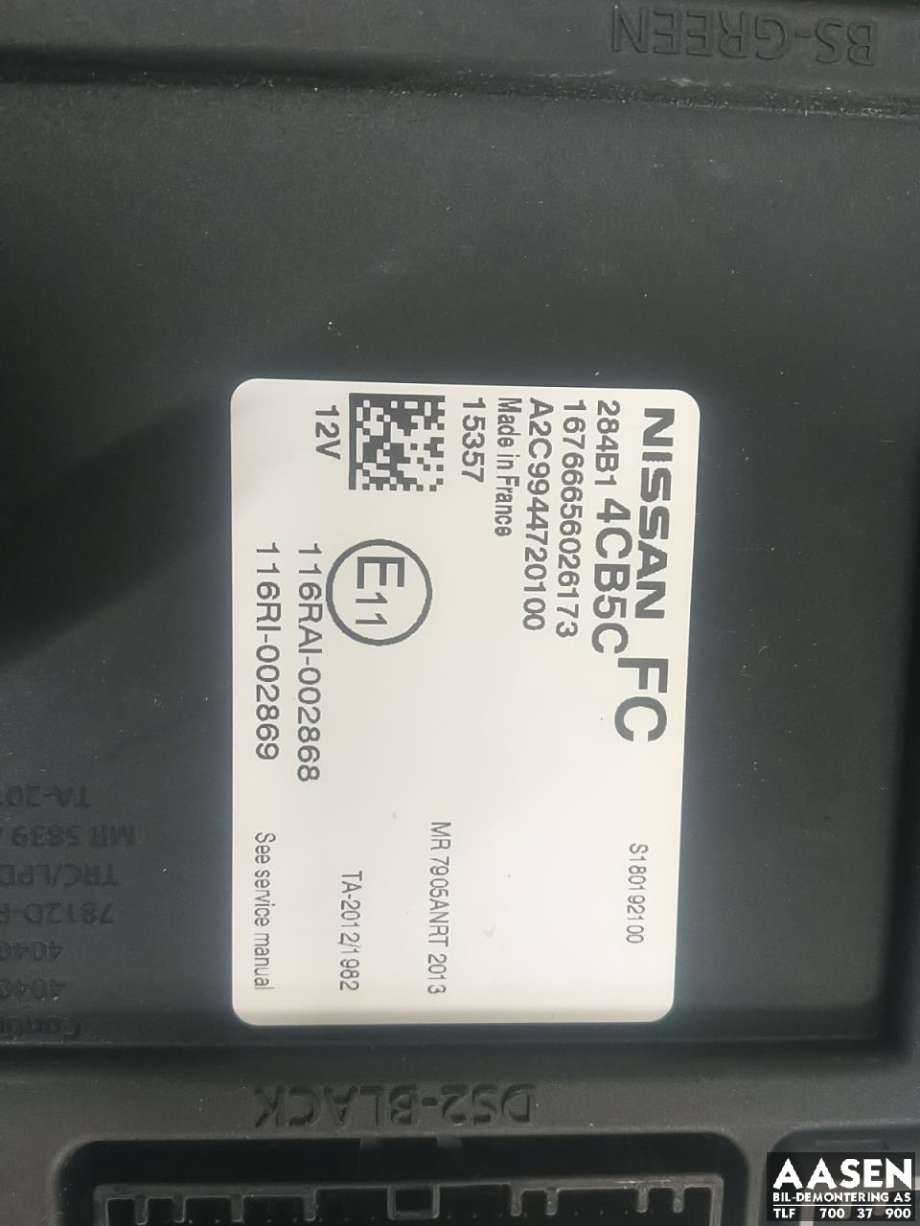 Styreenhet diverse til Nissan Qashqai 2014-2021 (Type II)