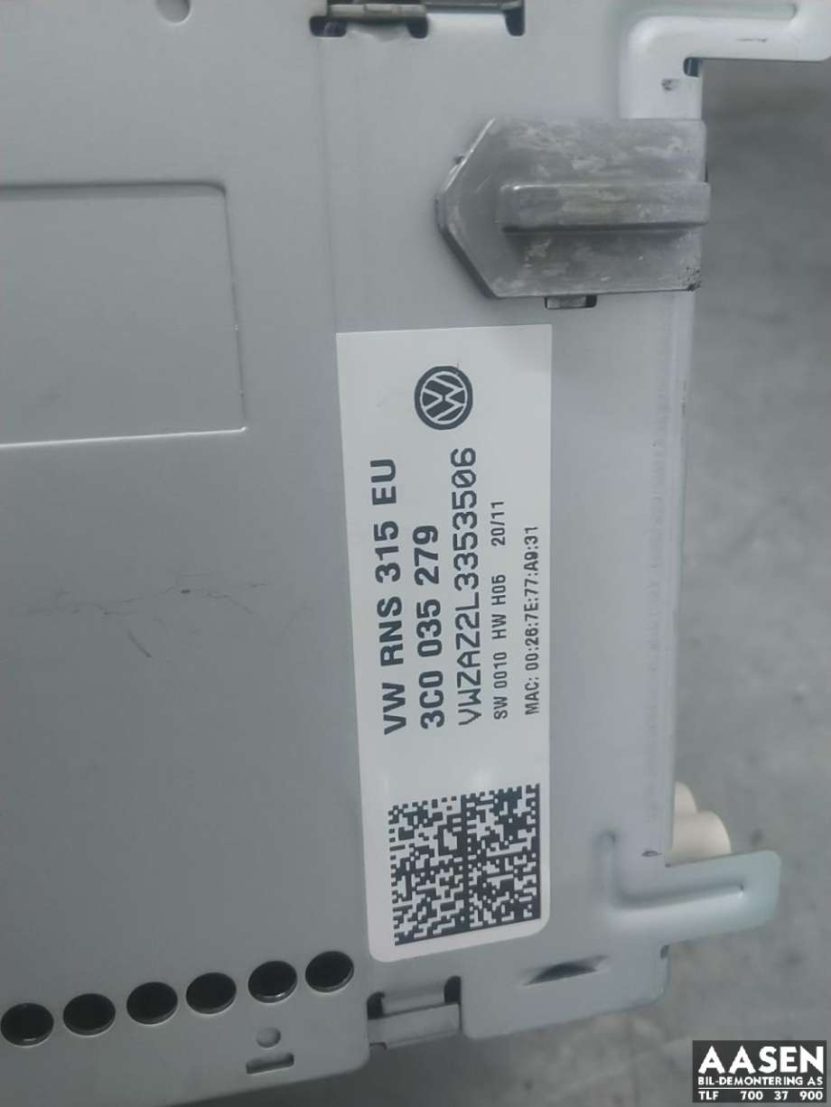 Bilstereo til VW Touran 2010-2015 (Type I, Fase 3)  