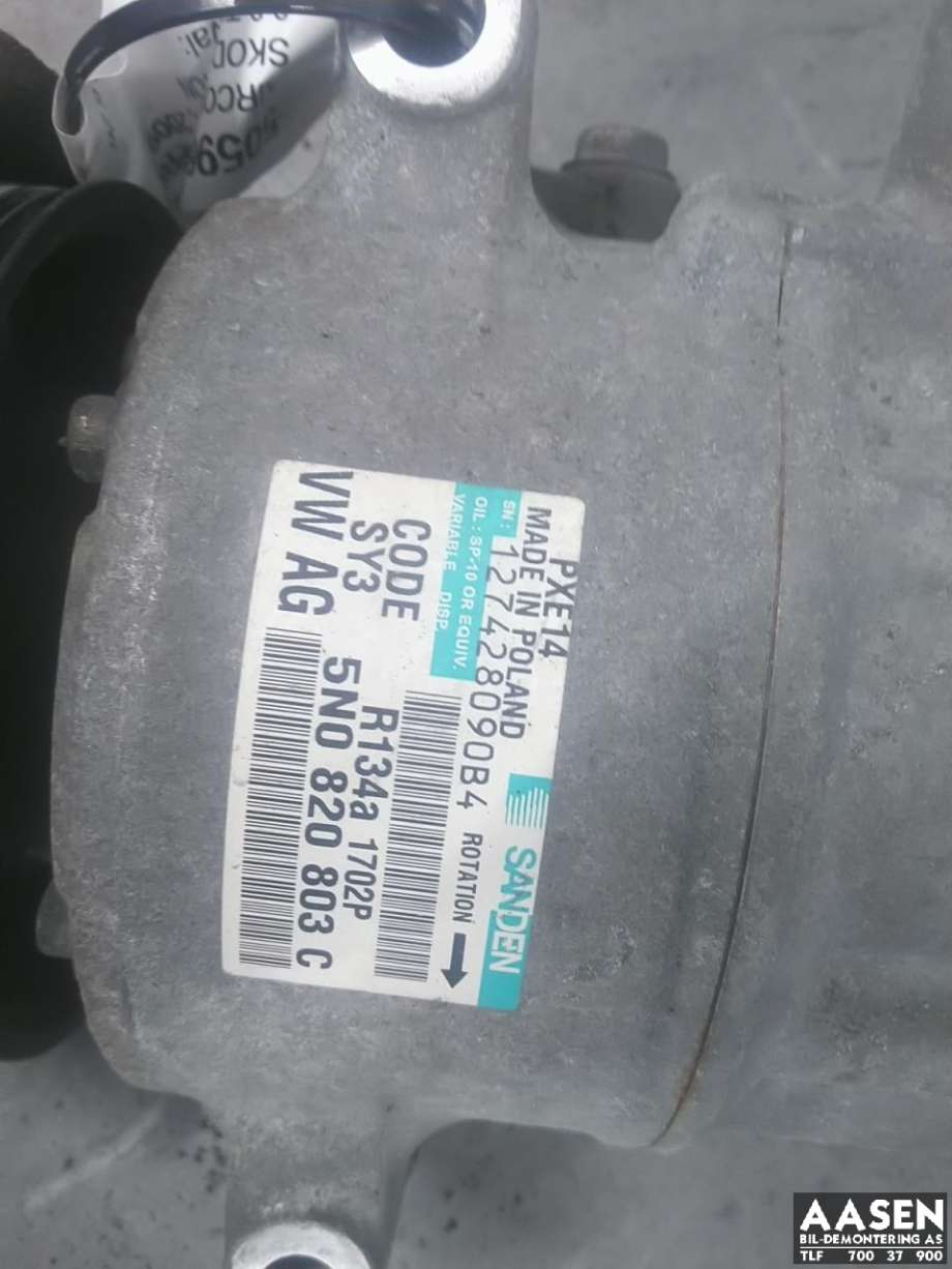 Aircondition kompressor til Škoda Octavia 2009-2013 (Type II, Fase 2) (5N0 820 803 C|)