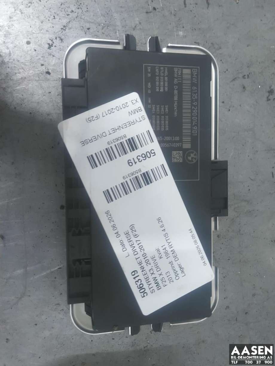Styreenhet diverse til BMW X3, 2010-2017 (F25) (F25)