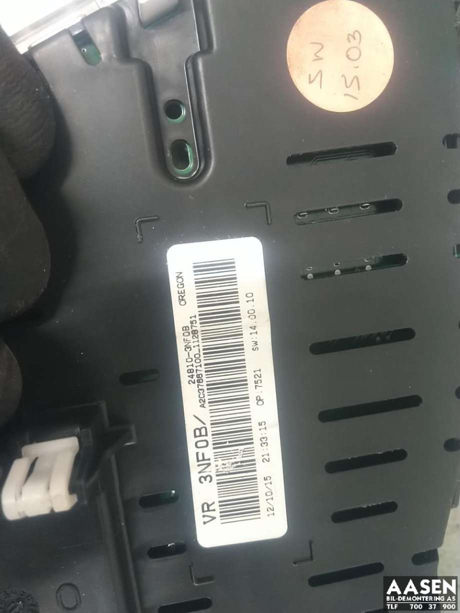 Instrumentpanel til Nissan Leaf 2011-2017 (Type I)  
