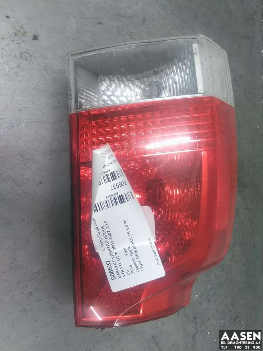 Baklykt venstre nedre til Volvo XC70, 2005-2007 (Type I, Fase 2)  