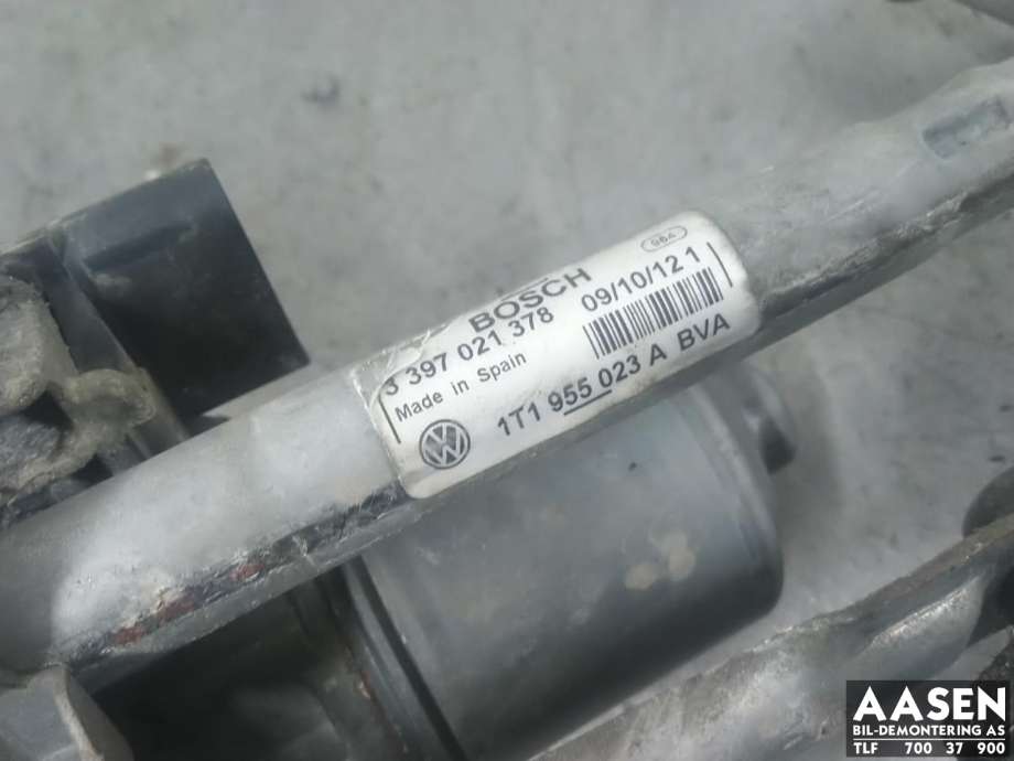 Viskermotor frontrute komplett m/overføring til VW Caddy 2010-2015 (Type III, Fase 2)  