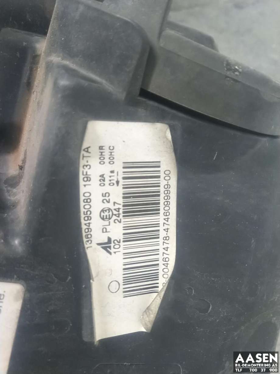 Frontlykt høyre halogen til Citroën Jumper 2007-2013 (Type III, Fase 1)  (6206 A5|1606926880|)