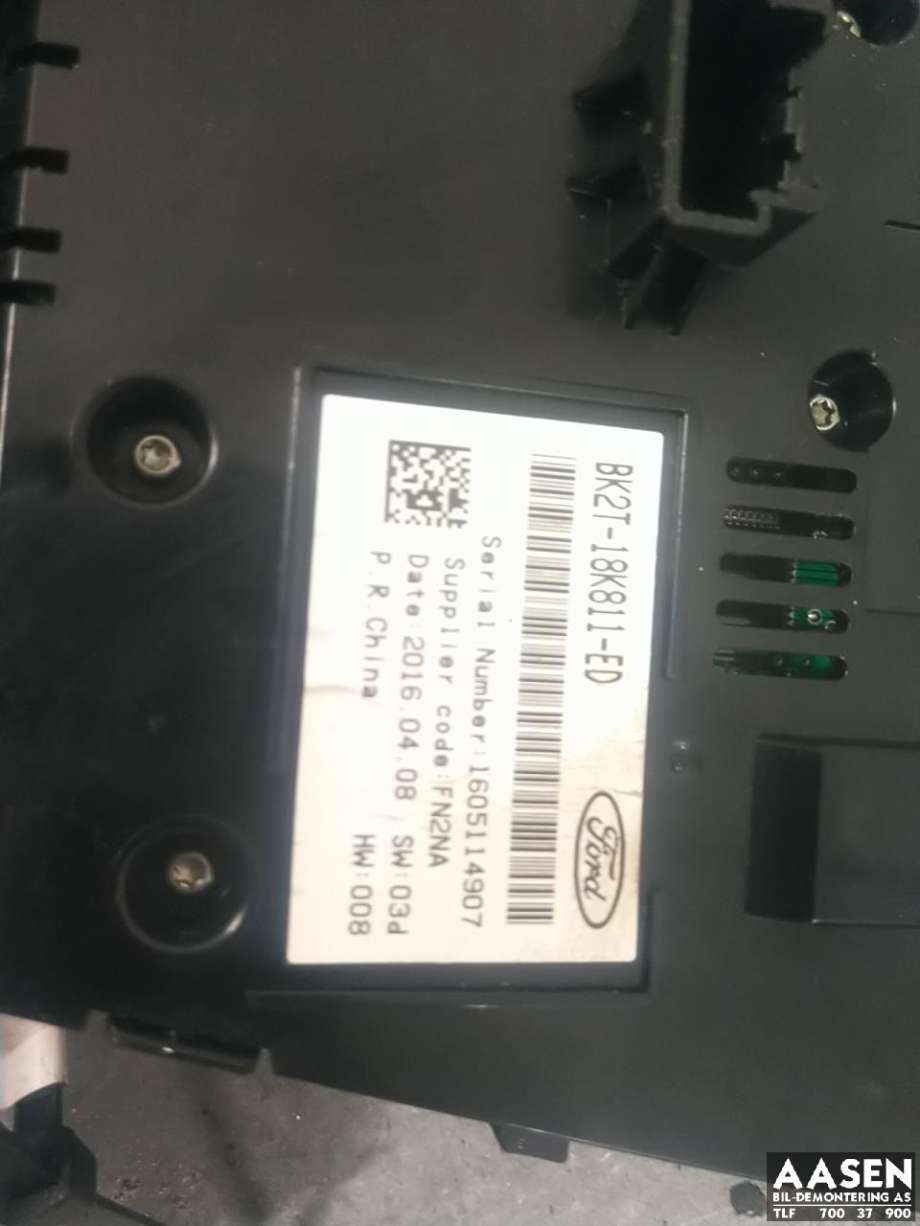 Bilstereo betjeningspanel til Ford Transit Connect 2013-2018 Type II, Fase 1