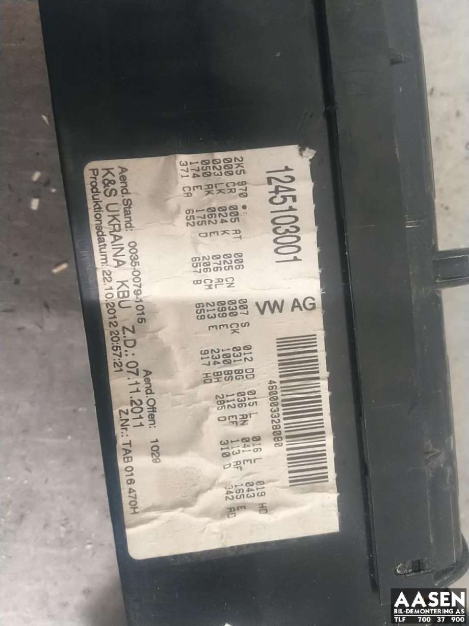 Styreenhet diverse til VW Caddy 2010-2015 (Type III, Fase 2)  