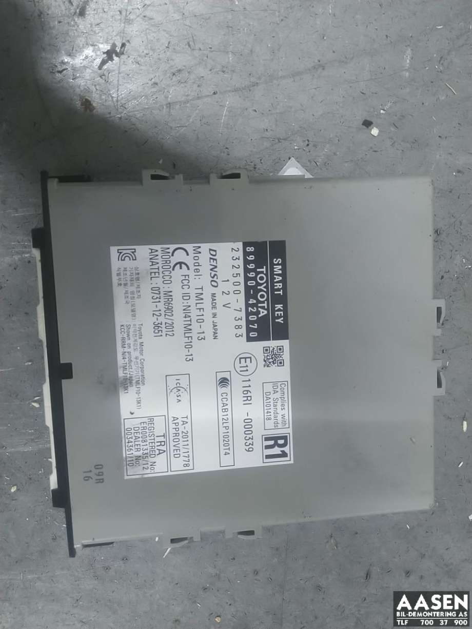 Styreenhet diverse til Toyota RAV4, 2013-2015 (Type IV, Fase 1)