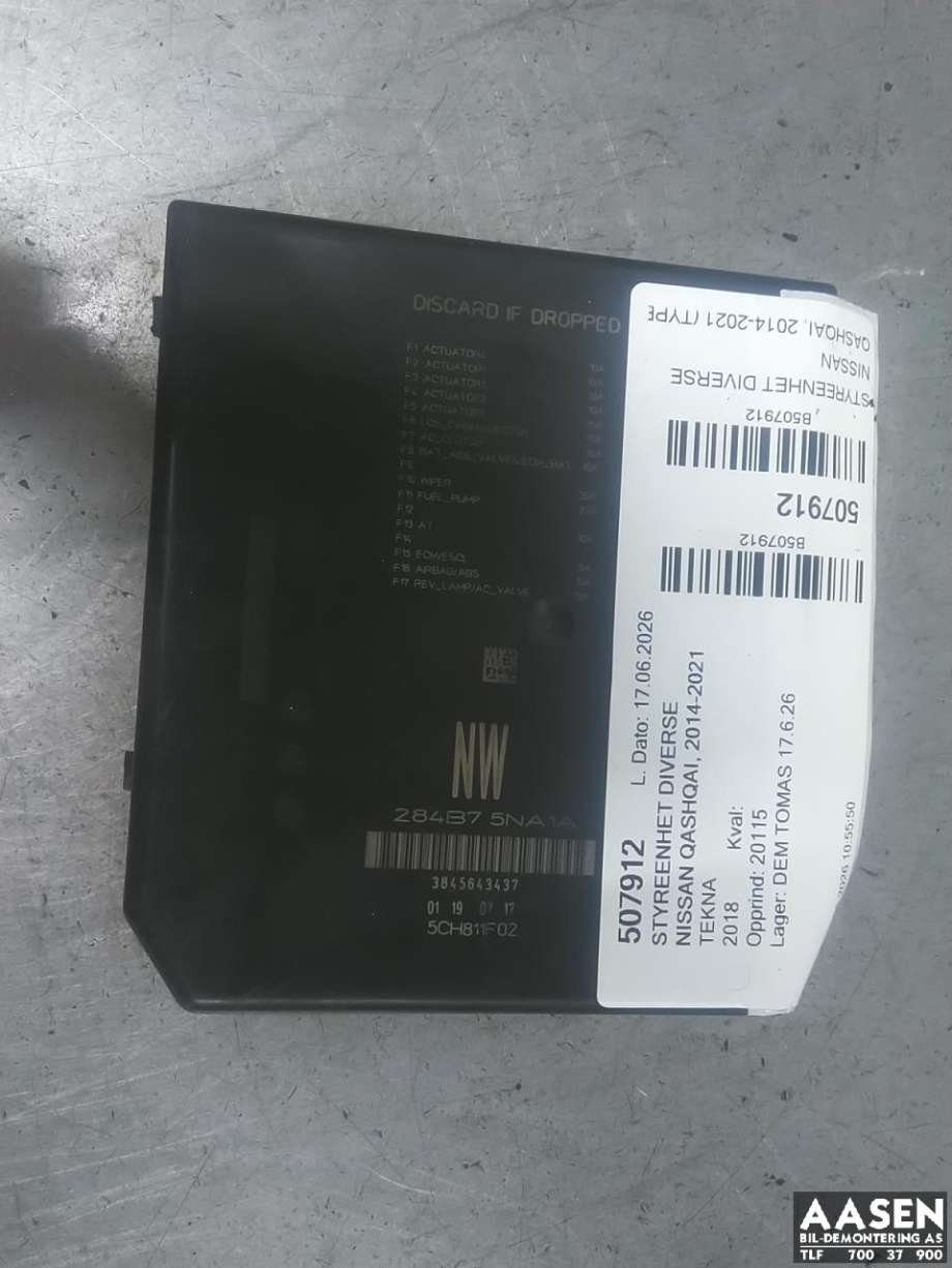 Styreenhet diverse til Nissan Qashqai, 2014-2021 (Type II)  
