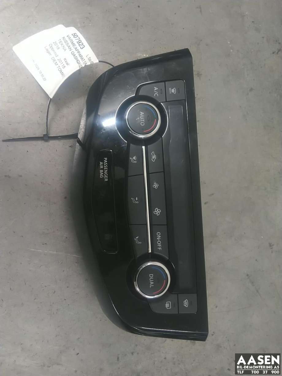 Varmeapparat betjening til Nissan Qashqai, 2014-2021 (Type II)  