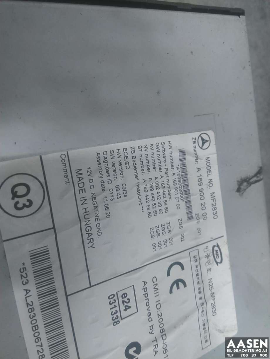 Bilstereo til Mercedes Vito/Viano 2010-2014 (Fase 2) (W639) (W639)