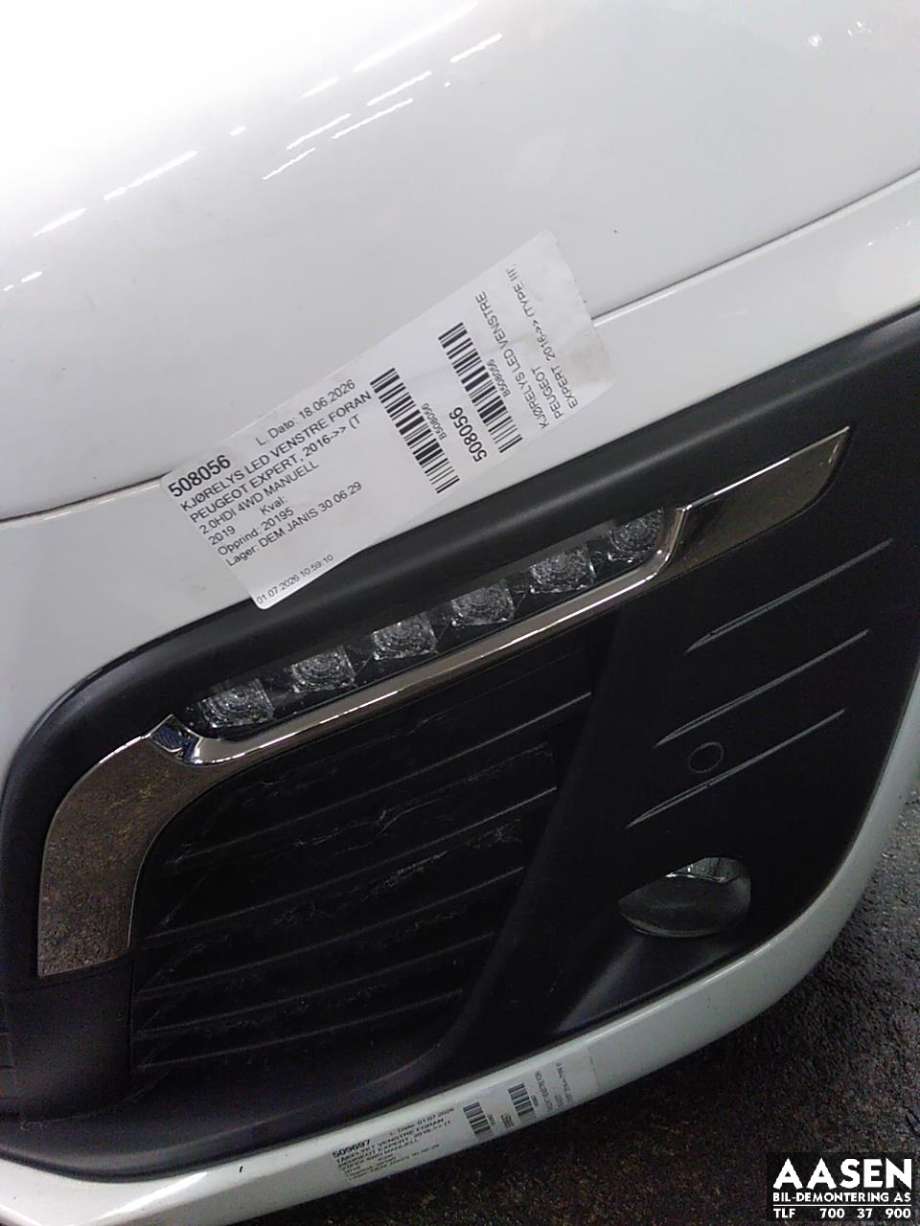 Kjørelys led venstre foran til Peugeot Expert 2016-->> (Type III)