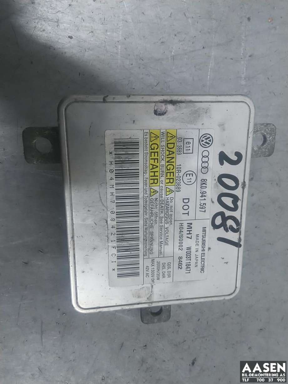 Styreenhet xenon/ballast til Audi A4, 2007-2014 (Type IV) (B8) (B8)