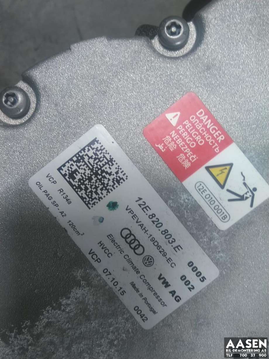 Aircondition kompressor elbil til VW e-Golf 2014-2017 (Fase 1)  