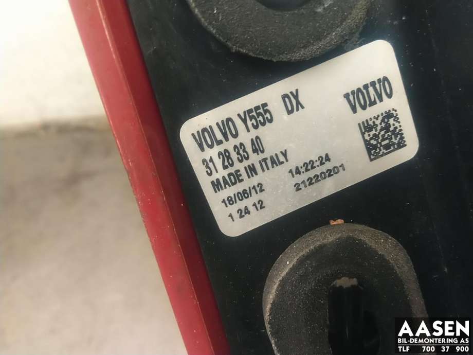 Baklykt høyre til Volvo V40 2012-2019  