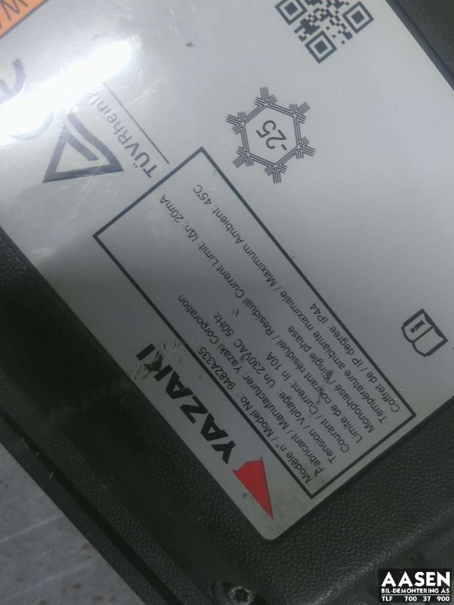 Batterilader kabel til Mitsubishi Outlander 2015-->> (Type III, Fase 2)  