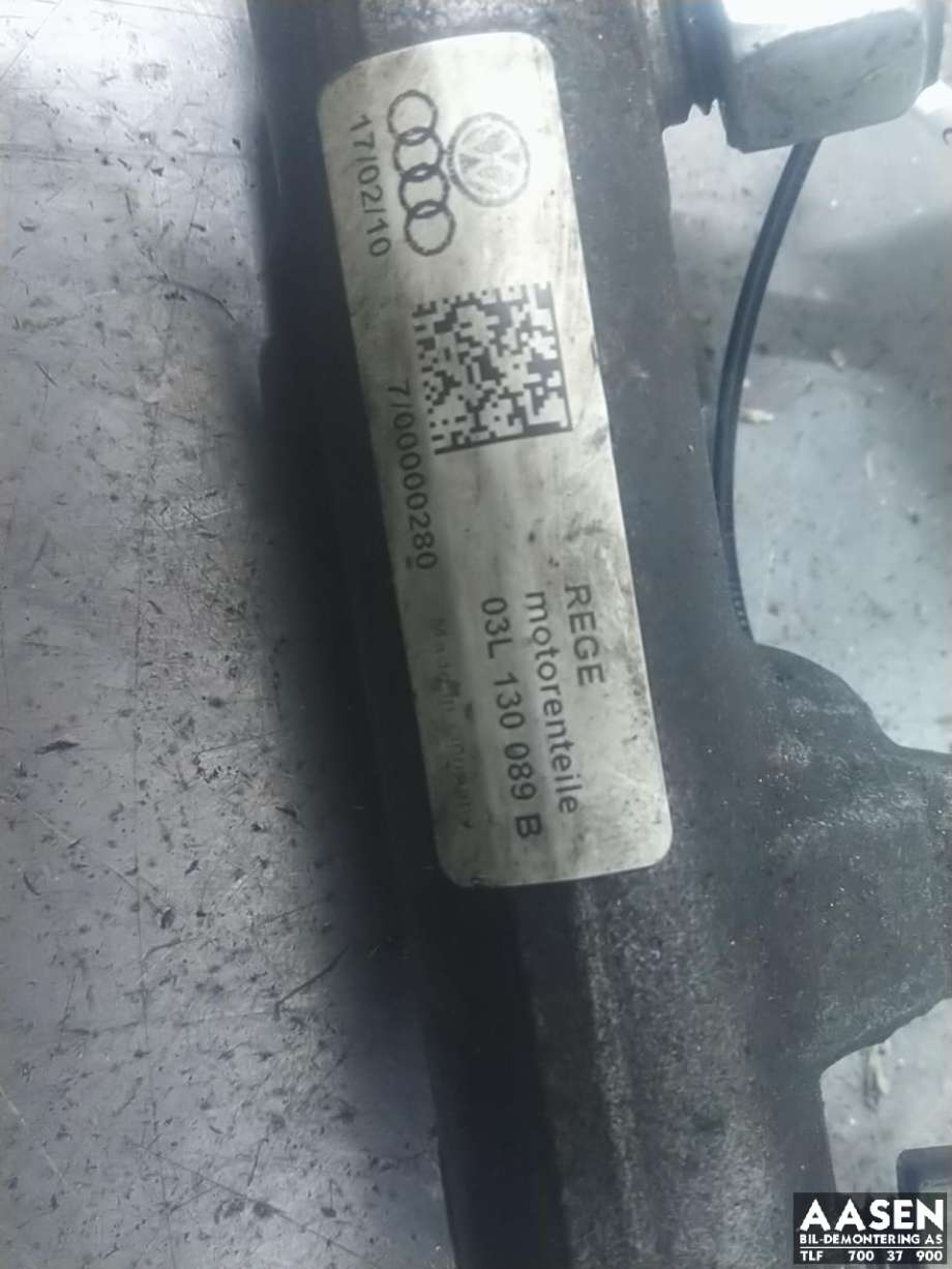 Dyseskinne (fuelrail) til Audi A3 2009-2012 (Type II, Fase 2)  