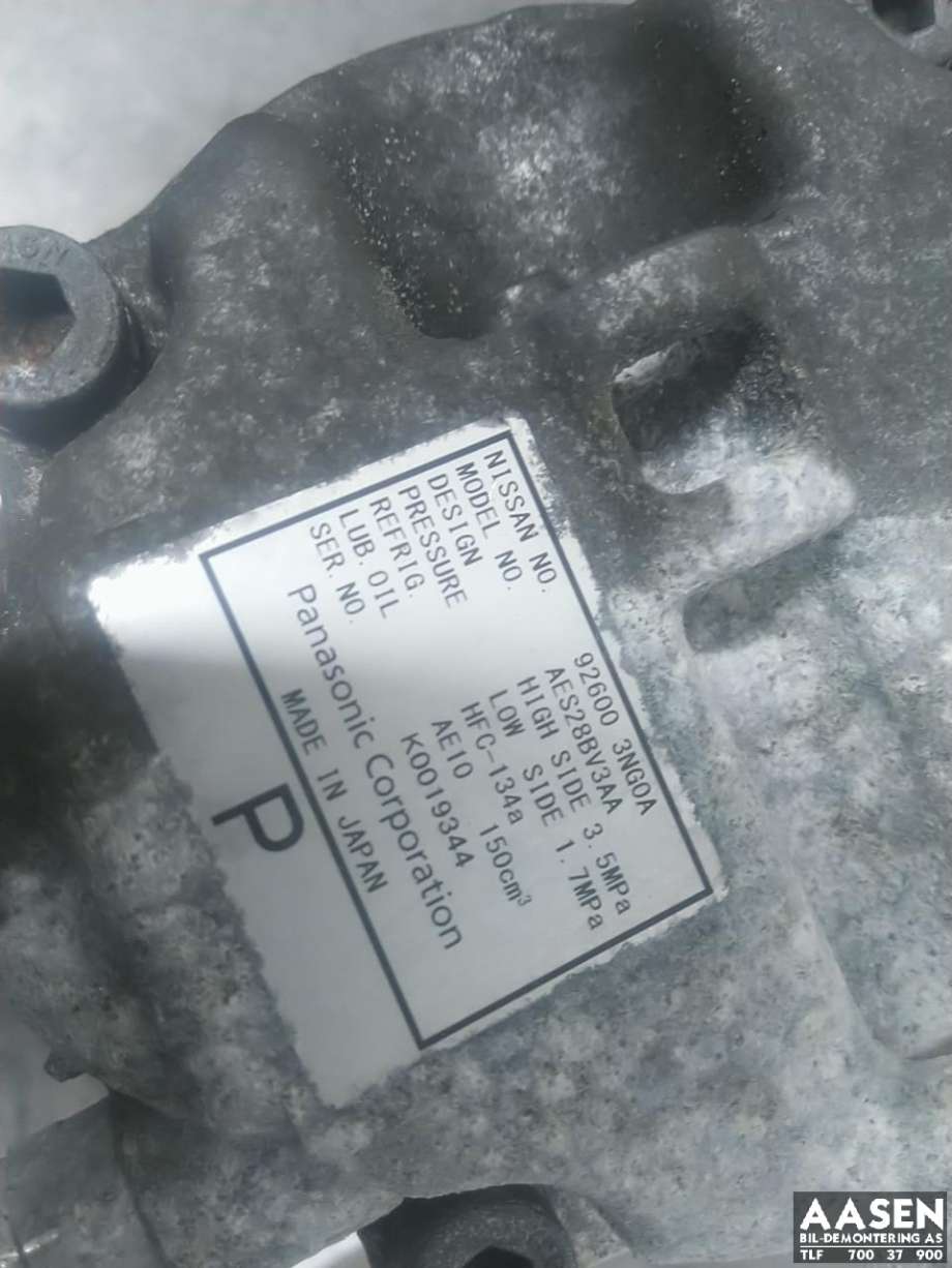 Aircondition kompressor elbil til Nissan Leaf 2011-2017 (Type I)