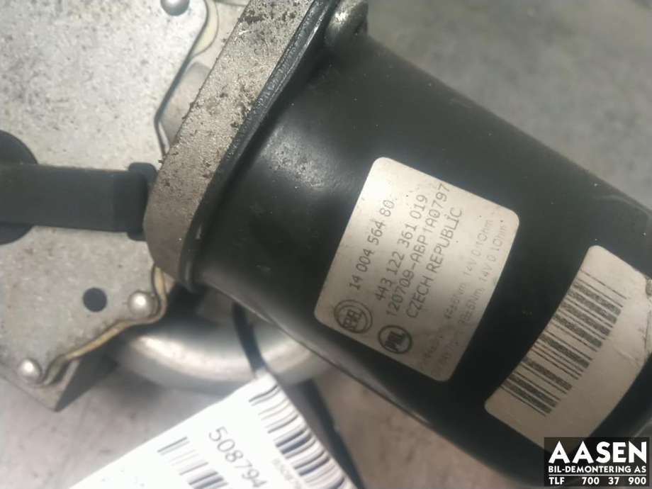 Viskermotor frontrute komplett m/overføring til Fiat Scudo 2007-2017 (Type II)  