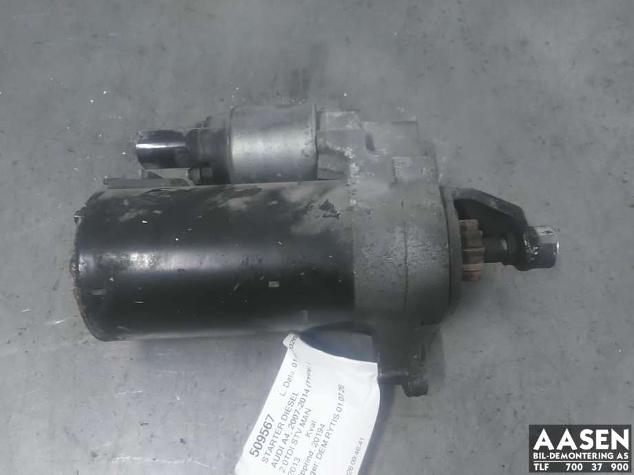 Starter diesel til Audi A4 2007-2014 (Type IV) (B8) (B8)