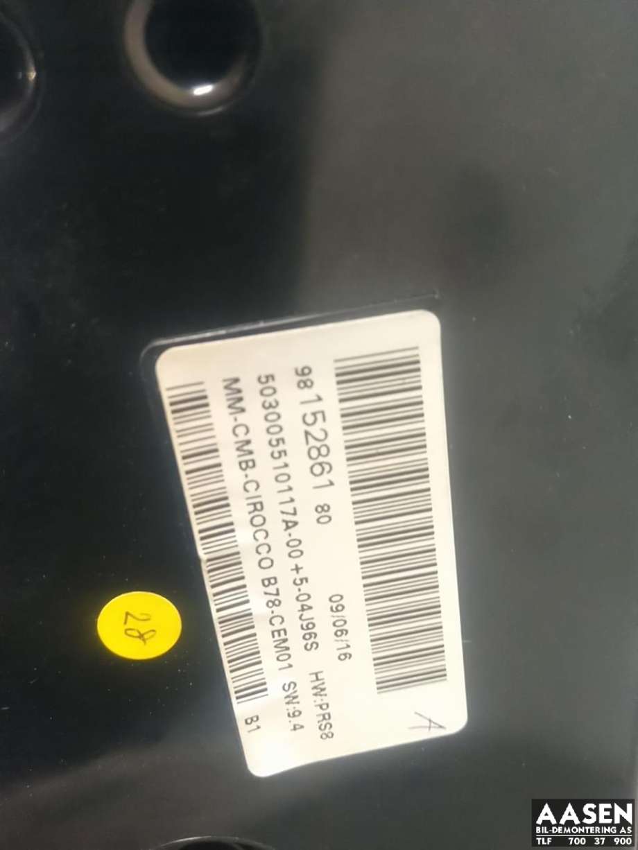 Instrumentpanel til Citroën C4, Picasso 2013-2018 (Type II) (9815286180|98 147 485 80|)