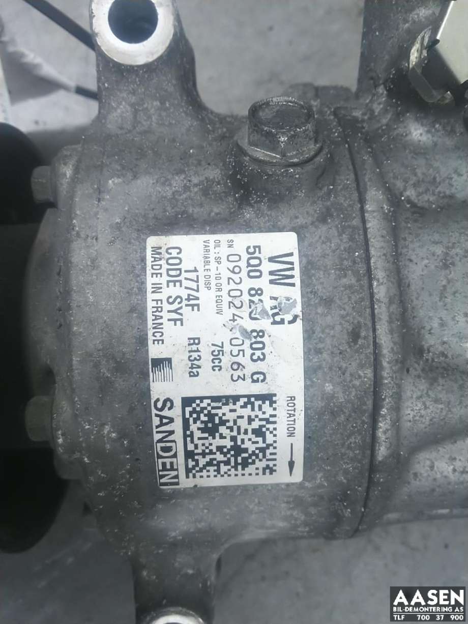 Aircondition kompressor til VW Golf VII 2012-2017 (Fase 1)  