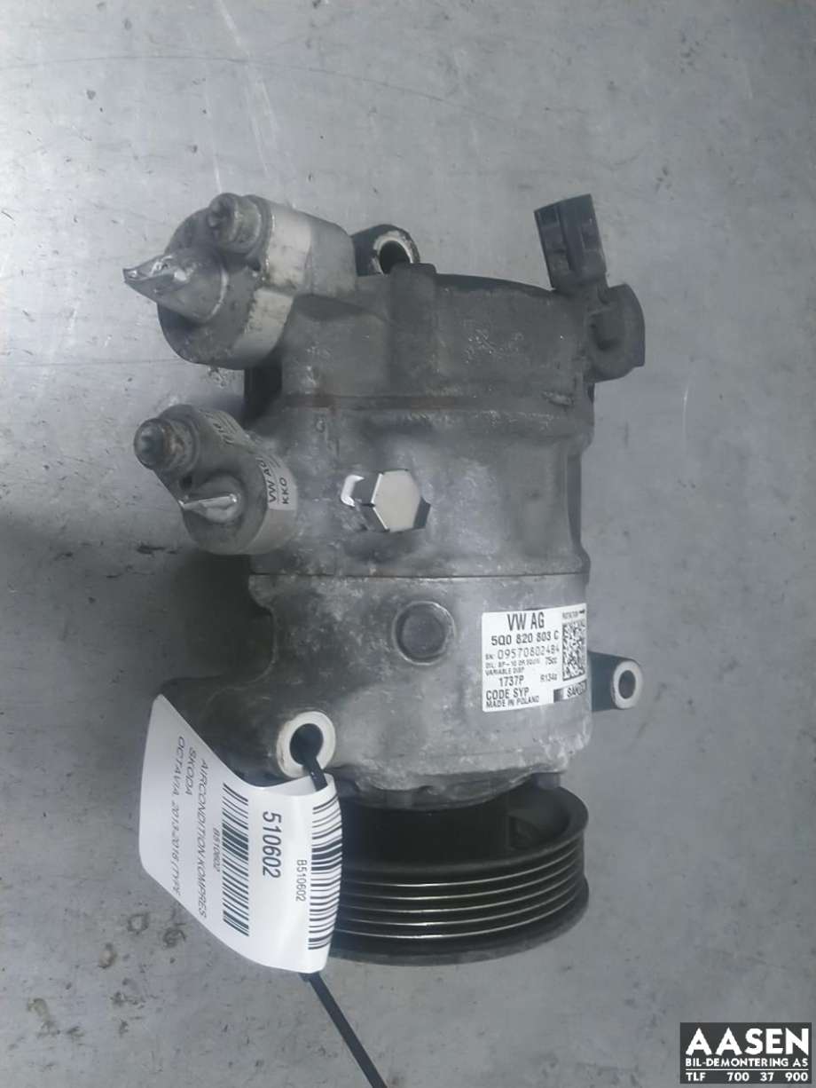 Aircondition kompressor til Škoda Octavia, 2013-2016 (Type III, Fase 1)