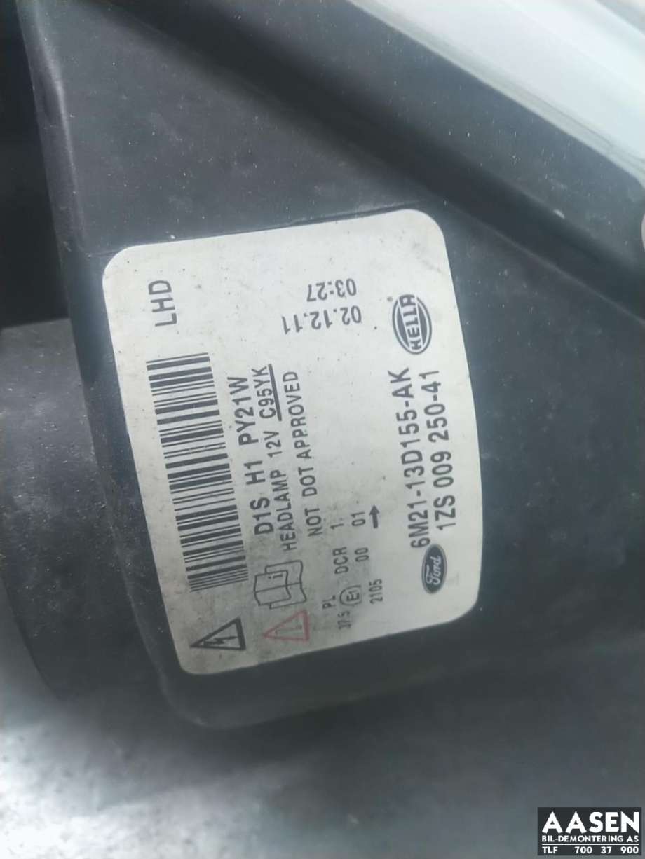 Frontlykt venstre xenon til Ford S-Max 2010-2015 (Type I, Fase 2)