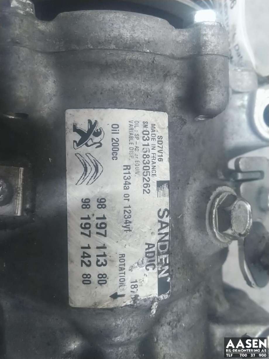 Aircondition kompressor til Citroën Jumper 2014-->> (Type III, Fase 2)