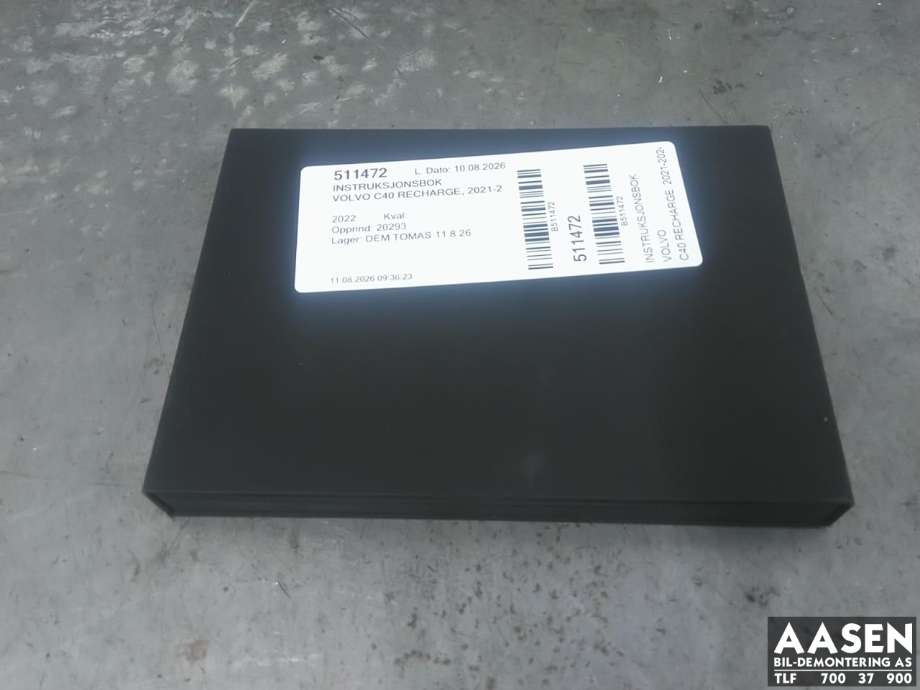Instruksjonsbok til Volvo C40 Recharge, 2021-2024