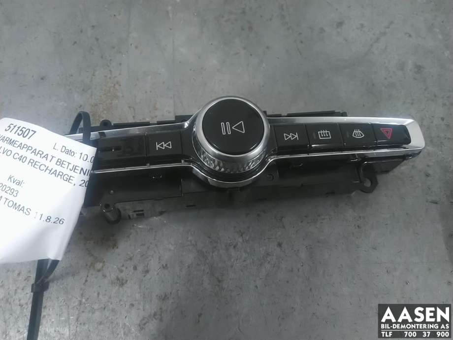 Varmeapparat betjening til Volvo C40 Recharge, 2021-2024