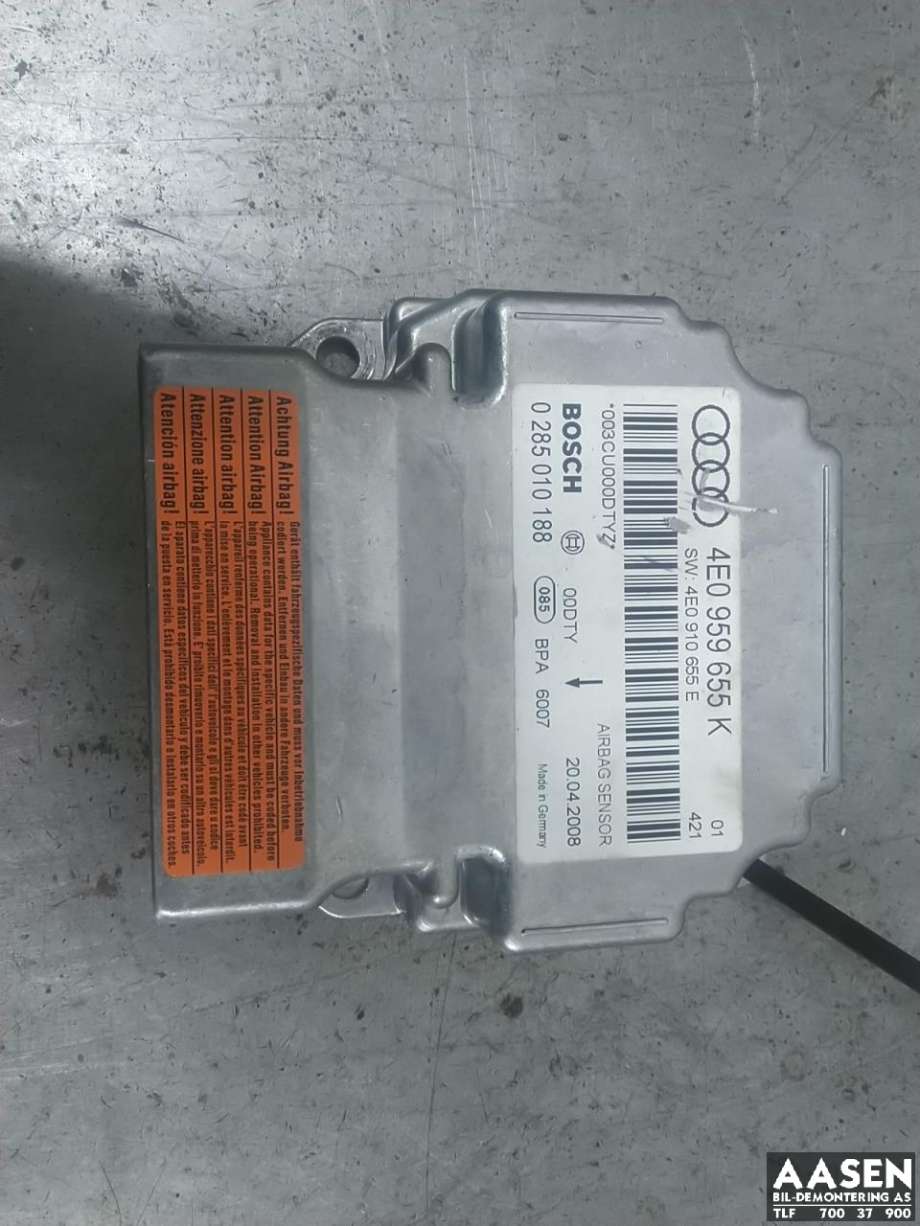 Airbag elektronikk til Audi A8, 2003-2010 (Type II) (4E0 959 655 K)